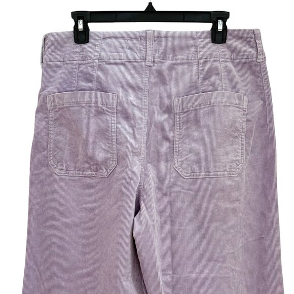 Anthropologie Maeve Colette Cropped Wide-Leg Corduroy Pants Womens 32 Purple NWT - Picture 7 of 11